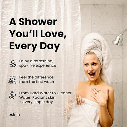 Filtered Shower Head - Best Shower Head With Filters For Healthy Hair & Skin - High Pressure Water Softener For Hard Water - Reduce Dandruff, Protect Colored Hair, And Soothe Dry Skin (Black)