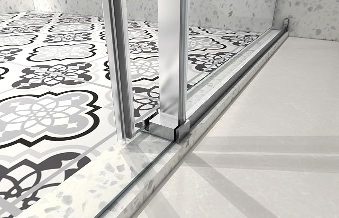 43"-48" Wx 76" H Frameless Single Sliding Shower Door with Adjustable Soft Closing Design and 70MM 304 Large Pulleys,Glass Shower Door W/Explosion-Proof Film Nano Coating,Brushed Nickel
