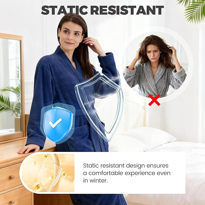 Towel Robe for Women – Soft Absorbent Kimono Bathrobe, Quick-Dry Spa Shower & Hotel Use