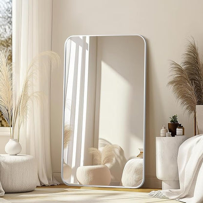 Bathroom Vanity Mirror, Silver Framed Mirror for Over Sink, 50x30 | HD glass, distortion-free for makeup and grooming, Sturdy frame, all mounting hardware, hangs horizontal or vertical