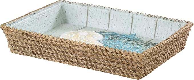 Avanti Linens - Soap Dish, Guest Bathroom Essentials, Coastal Home Decor (Beachcomber Collection)