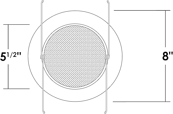 NICOR Lighting 6 inch White Recessed Shower Trim with Albalite Lens (17505)