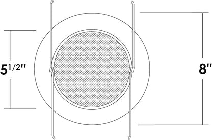 NICOR Lighting 6 inch White Recessed Shower Trim with Albalite Lens (17505)