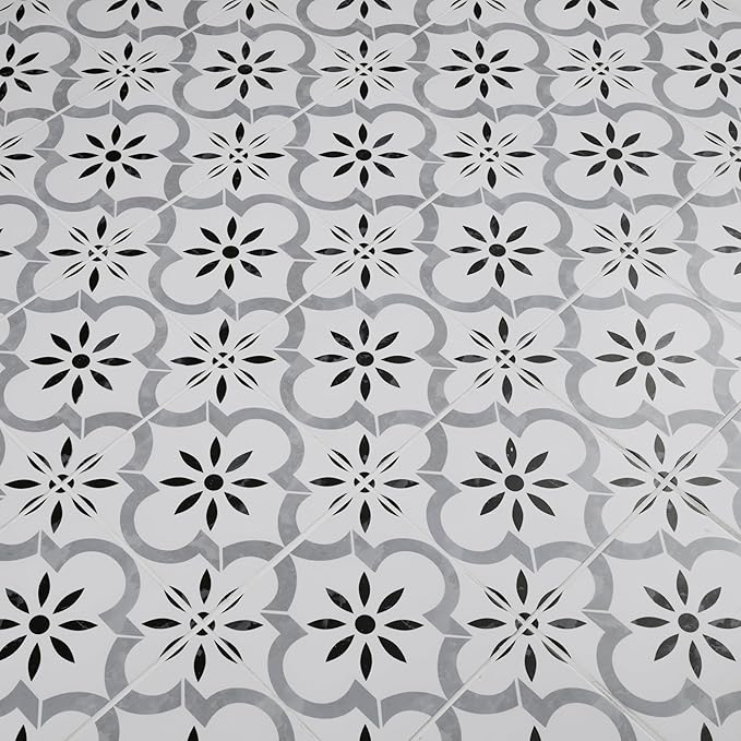 MSI Azila 8 in. x 8 in. Encaustic Matte Porcelain Wall & Floor Tile – Bathroom, Kitchen Backsplash, or Countertop