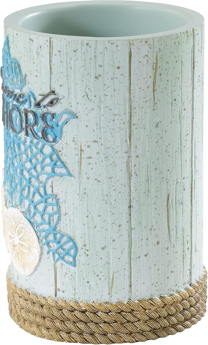 Avanti Linens - Tumbler, Guest Bathroom Essenrtials, Coastal Home Decor (Beachcomber Collection)