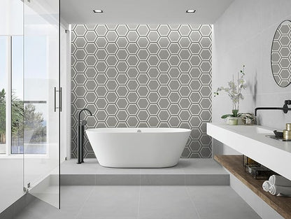 MSI Hexley Hive Hexagon Matte Porcelain Floor and Wall Tile Sample for Kitchen Backsplash, Accent Wall, and Shower
