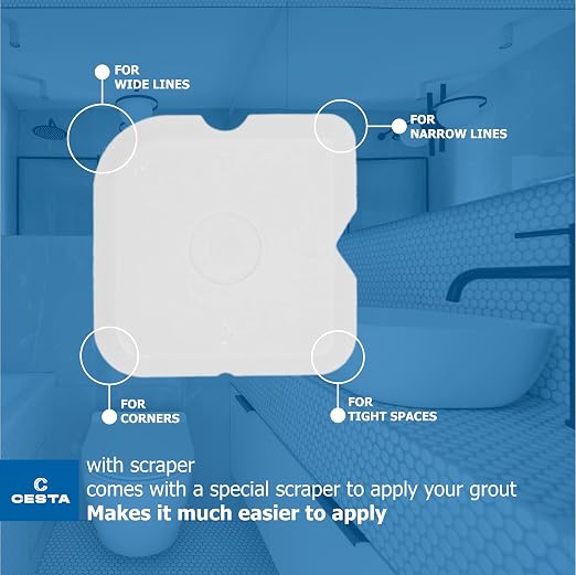 Tile Grout Repair Kit Beige-Fast Drying Premixed Grout Filler for Bathroom, Kitchen & Floor- Restore & Renew Tile Joints Line - Squeeze Tube with Applicator- Fills Cracks and Gaps (8.8 oz)