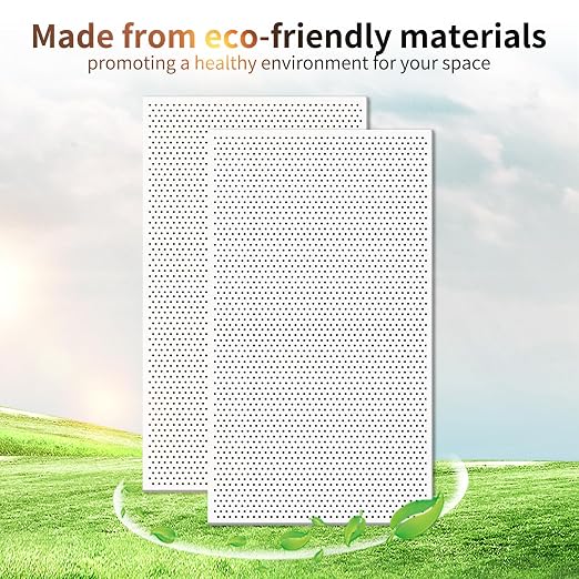 Art3d Acoustic Drop Ceiling Tiles 24x48 10-Pack, Soundproof Panels 2x4ft for Wall Coverings, White