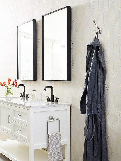 Amerock H3700426 | Vicinity Triple Prong Decorative Wall Hook | Polished Chrome Hook for Coats, Hats, Backpacks, Bags | Hooks for Bathroom, Bedroom, Closet, Entryway, Laundry Room, Office