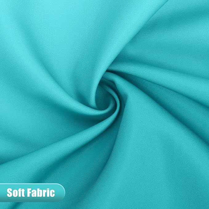 OLANLY Luxury Teal and White Ombre Shower Curtain Sets with 12 Hooks, Waterproof and Washable Decorative Shower Curtains for Bathroom, 72x72 Inches