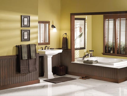 Moen Brantford Brushed Nickel Two-Handle Deck Mount Roman Tub Faucet Trim Kit, Valve Required, T933BN