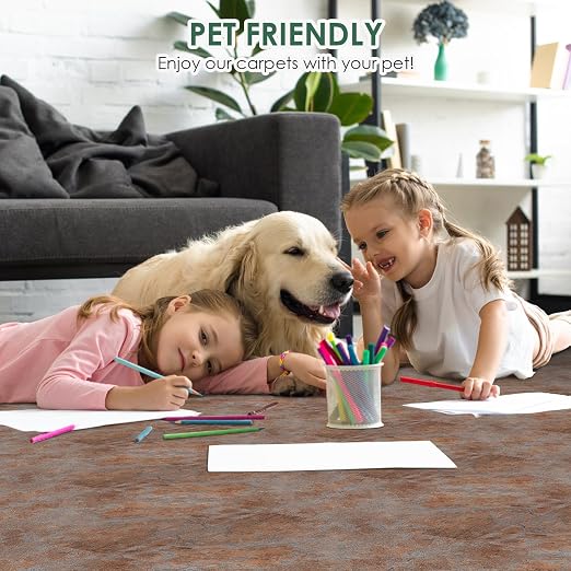 VallisCo 30-Piece Peel and Stick Floor Tiles, 12x12 Covers 30 Sq. Ft. Waterproof Vinyl Flooring, Renter-Friendly Self-Adhesive Floor Stickers for Kitchen, Bathroom, RV, Basement & Home DIY Red Brown