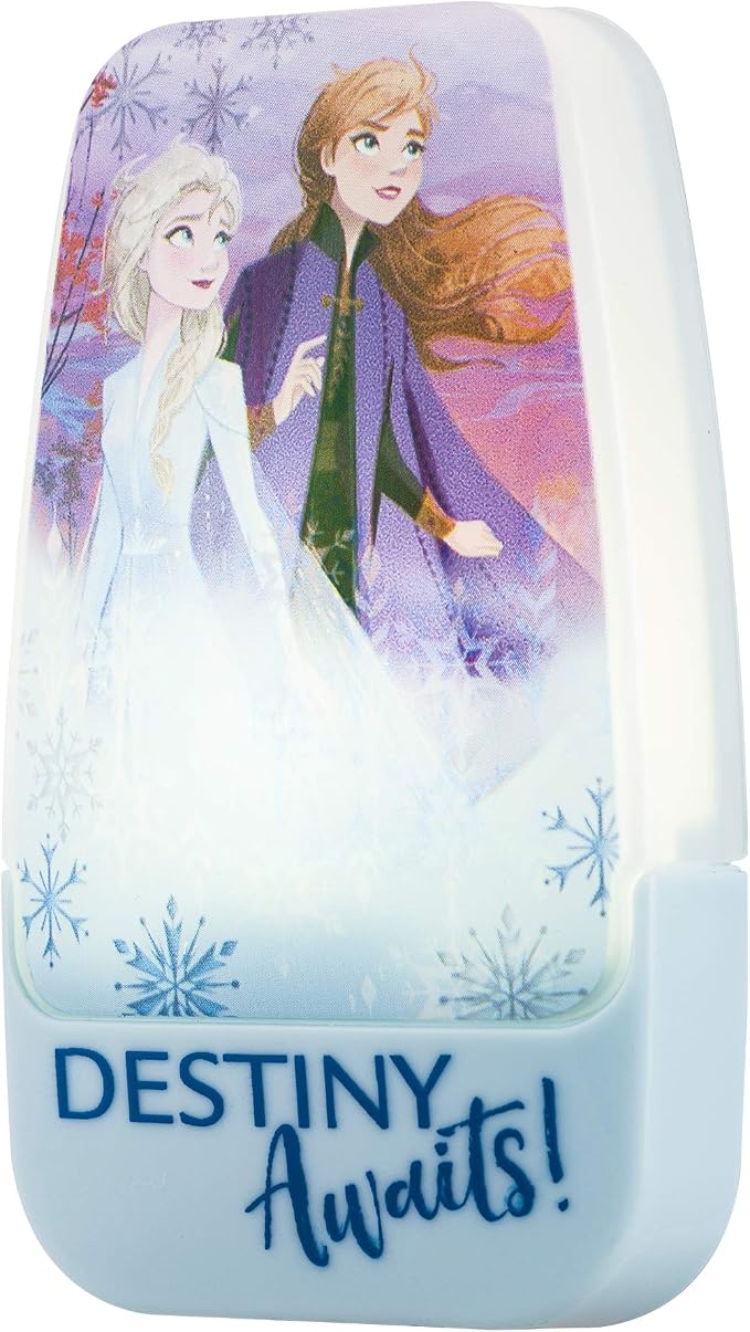 Disney Frozen 45670 LED Night Light, Anna and Elsa, Princess, Plug-in | Dusk-to-Dawn Sensor, Girl's Room Decor, UL-Certified, Ideal for Bedroom, Nursery, Bathroom, Kid's Playroom
