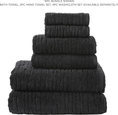 SKL Home CloudSoft Hand Towel Set, 2-Piece, 100% Cotton Luxury, Slate | Premium spa-level quality. 600 GSM weight. Ultra plush & absorbent. For use in the bathroom, kitchen, bar or any sink space.