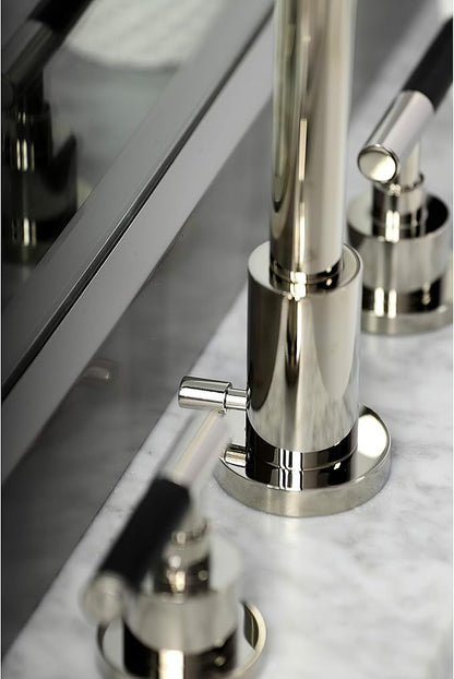 Fauceture FSC8929CKL Kaiser Widespread Bathroom Faucet with Pop-Up Drain, Polished Nickel