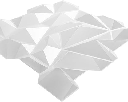 Art3d 19.7" x 19.7" (Pack of 12) Wall Panel Marble, White