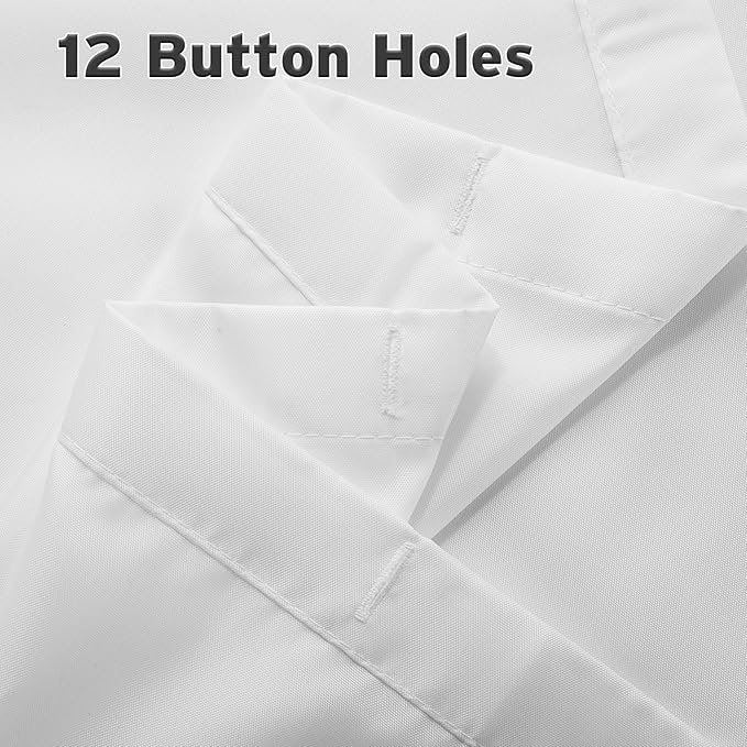 Titanker Extra Long Shower Curtain Liner Fabric, 72x90 Inches, White Shower Liner Washable with 2 Magnets, Waterproof Bathroom Long Shower Liner Polyester Soft Lightweight, White