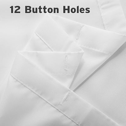 Titanker Extra Long Shower Curtain Liner Fabric, 72x90 Inches, White Shower Liner Washable with 2 Magnets, Waterproof Bathroom Long Shower Liner Polyester Soft Lightweight, White