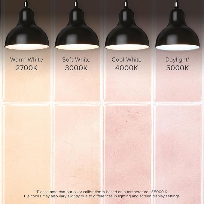 Smart Tiles Peel and Stick backsplash, Stacked Powder Pink, 11.43"x9" | Pack of 5 (3.5 sq ft), Glossy, Heat/Moisture Resistant, Low VOC, Kitchen/Bathroom, Renter Friendly, Made in Canada