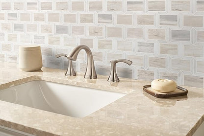 MSI Angora Framework Polished Marble Tile for Kitchen Backsplash, Wall Tile for Bathroom, Accent Wall Tile, and Shower Wall Tile12 in. x 12 in. Mesh-Mounted Mosaic Tile (10 sq. ft. / case)