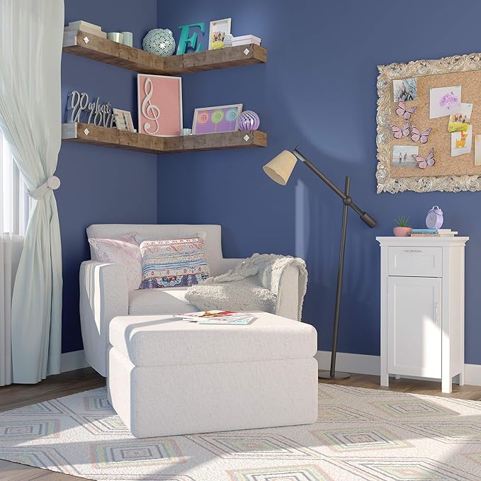 RiverRidge 06-037 Somerset Single Door Floor Storage Cabinet, White