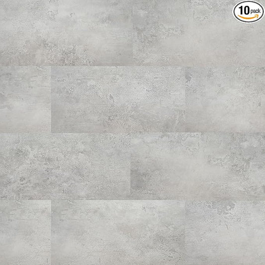 MSI Rivello 12 in. x 24 in. Luxury Vinyl Flooring, Rigid Core Planks, LVT Tile, Waterproof LVT, Wood Grain Finish, 12 MIL Wear Layer, 5 mm Thick, 19.37 sq. ft./Case, Mountains Gray