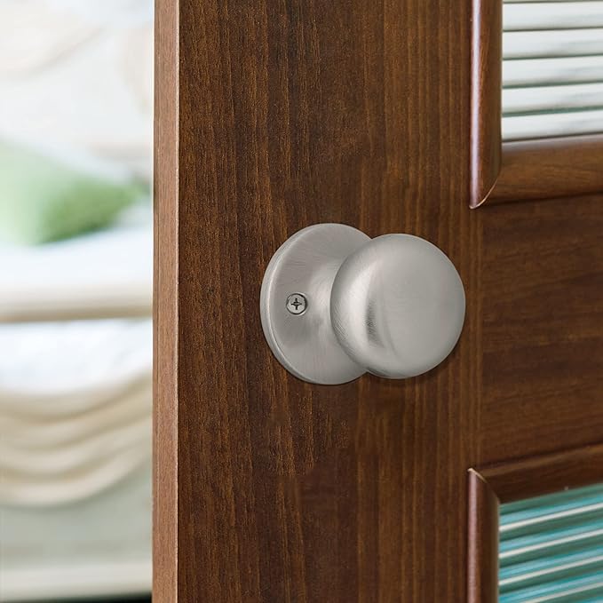 Design House 753293 Cambridge Dummy Door Knob, Satin Nickel