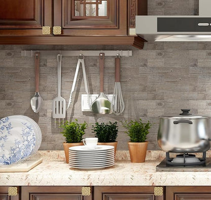 2026 New Upgrade Peel and Stick Backsplash Tile, Peel and Stick 11.34" X 11.57" Wall Tile for Kitchen, Bathroom, Fireplace, Laundry (Grey Rustic, 10 Packs)