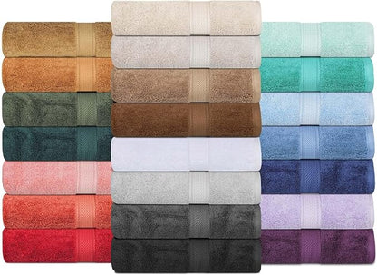 SUPERIOR Egyptian Cotton Plush & Absorbent, Hand Towel Set of 4, Turquoise | Quick Dry, Soft Luxury Towel Set, Bath Essentials for Bathroom, Guest Bath, Spa, 4 Piece Set, Madeline Towels