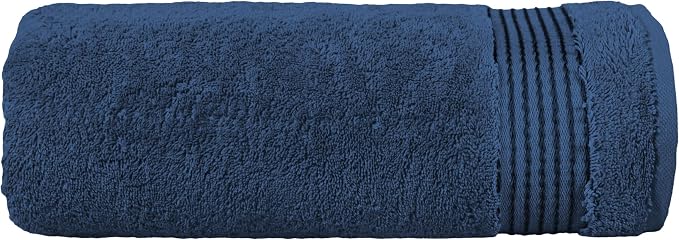 Elegant Comfort Premium Turkish Cotton 1 Piece Jumbo Bath Towel - 35 x 70 inch, Luxurious Hotel Spa Quality 100% Turkish Cotton Large Bath Towel - Highly Absorbent - Soft Bathroom Towel, Navy Blue