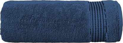 Elegant Comfort Premium Turkish Cotton 1 Piece Jumbo Bath Towel - 35 x 70 inch, Luxurious Hotel Spa Quality 100% Turkish Cotton Large Bath Towel - Highly Absorbent - Soft Bathroom Towel, Navy Blue
