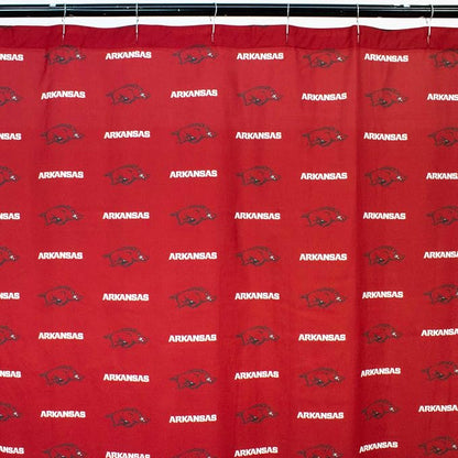 Everything Comfy NCAA Arkansas Razorbacks Bright and Colorful Shower Curtain Cover 70" x 72"