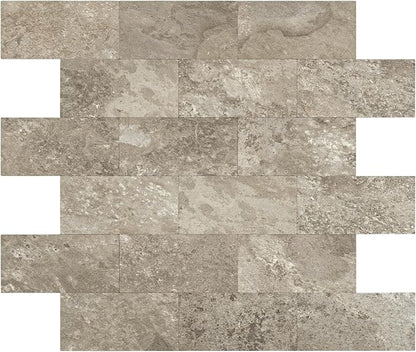 2026 New Upgrade Peel and Stick Backsplash Tile, Peel and Stick 11.34" X 11.57" Wall Tile for Kitchen, Bathroom, Fireplace, Laundry (Brownish Stone, 10 Packs)
