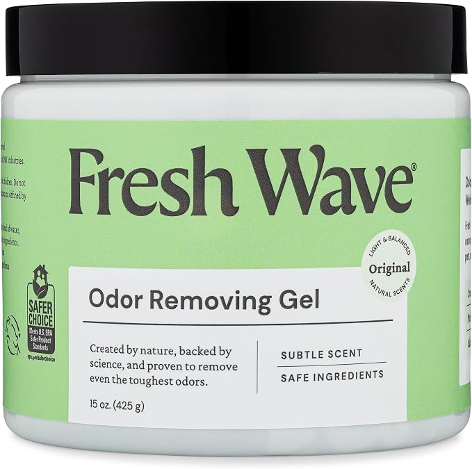 Fresh Wave Original Odor Eliminator Gel 15 oz - Air Freshener for Home | Lasts 30-60 days. Plant-based odor absorber. No perfumes or harsh chemicals. Bathroom & closet deoderizer. Refills available.