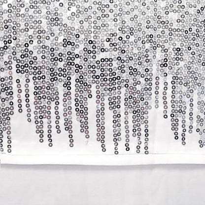 Lush Decor Shimmer Sequins Shower Curtain Single 70" W x 72" L Silver - Sequin Shower Curtains for Bathroom - Modern Glam Bathroom Curtains