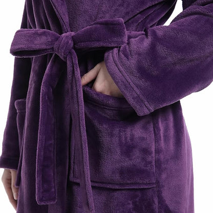 Plush Soft Robes for Women, Premium Fleece Womens Robe Cozy Warm Bathrobe