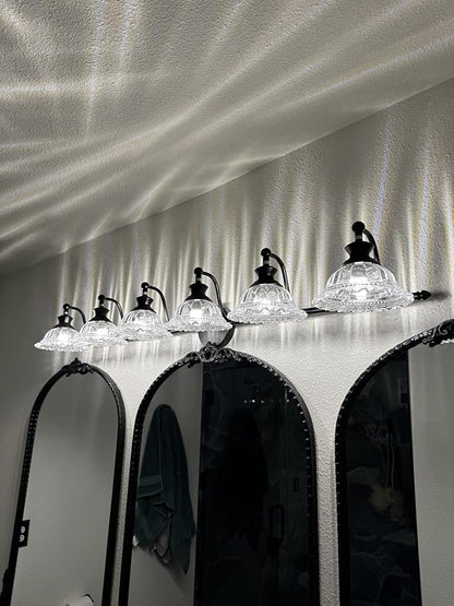 45" Bathroom Light 6 Light Black Vanity Light Farmhouse Vanity Lights Vanity Lighting Fixtures (Exclude G9 Bulb)