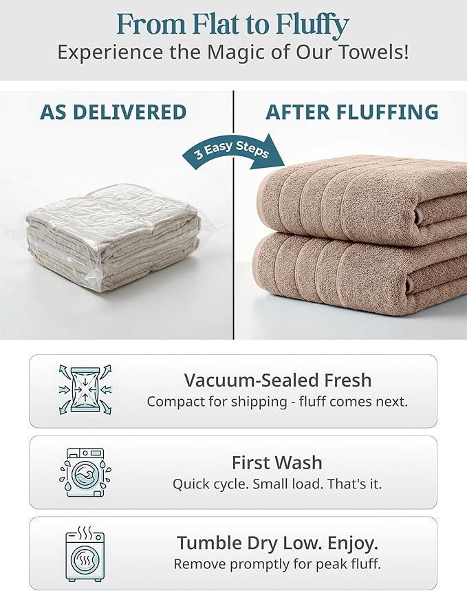 Casa Platino 100% Cotton Bath Towels Set of 4 (30"x60") - Ringspun Cotton Bathroom Towel Sets - Quick Dry, Very Soft & Absorbent Large Shower Towels for Bathroom - Sustainabaly Produced - Tawny Brown