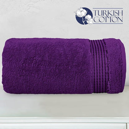 Elegant Comfort Premium Super Soft Highly Absorbent 1 Piece Oversized Bath Sheet - 40" x 80" inch, Luxurious Hotel Spa Quality 100% Turkish Cotton Extra Large Bath Towels for Adults, Purple