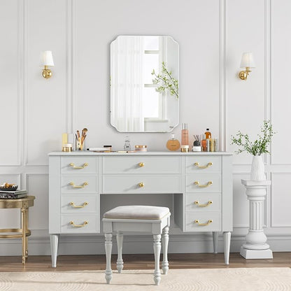 20x28 Inch Bathroom Mirrors for Over Sink, Frameless Mirrors for Wall | Beveled Bathroom Mirror, Bathroom Vanity Mirror for Bedroom Living Room Entryway Home Decor