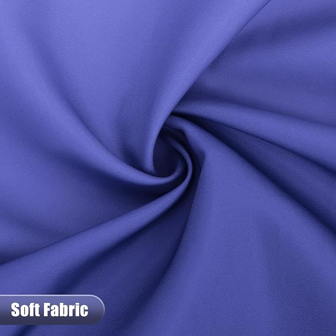 OLANLY Luxury Navy and White Ombre Shower Curtain Sets with 12 Hooks, Waterproof and Washable Decorative Shower Curtains for Bathroom, 72x72 Inches