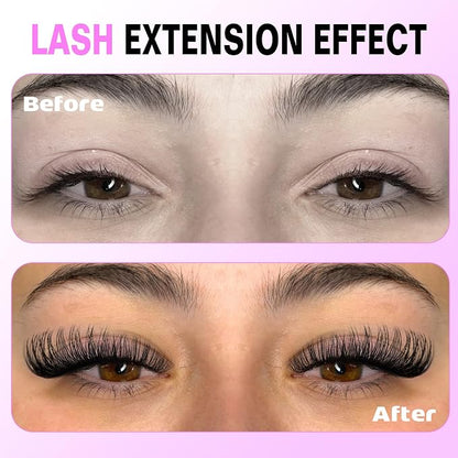 Lash Clusters Natural 30D Cluster Eyelash Extensions 8-15mm Individual Lashes Cluster Wispy 280pcs Eyelash Clusters Lash Extension for Self Application (30D, 0.07D, 8-15mm)