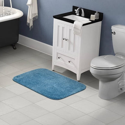 Garland Rug Traditional Bath Rug, 24-Inch by 40-Inch, Basin Blue