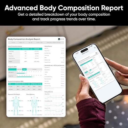 Wyze Smart Scale BodyScan with Handle, 8-Electrode Body Composition Scale | Segmental Analysis, Scale for Body Weight, BMI, Body Fat & Muscle Mass, 4.7-inch LED Display, 400 lbs Capacity