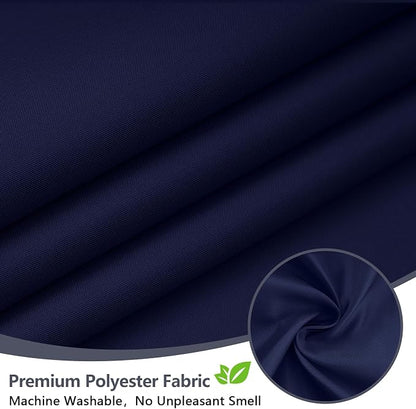 Seenus 72 x 78 inch Navy Blue Extra Long Fabric Shower Curtain Liner, Waterproof Cloth Shower Liner with 3 Large Magnets, Bathroom Long Shower Curtain Lightweight Washable