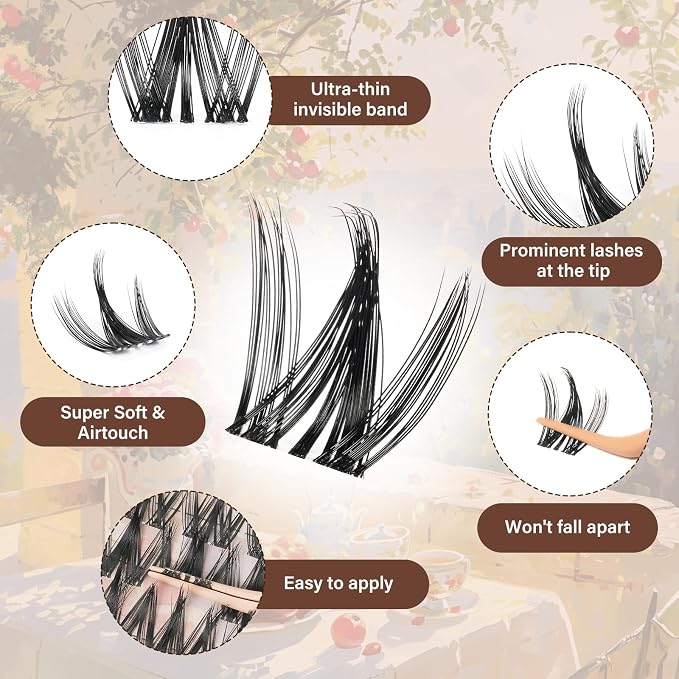 JMS&JMS Spike Lashes Kit, Anime Lash Clusters Kit, Manga Lash Extension Kit | C Curl 8-18Mix Invisible Band Lash Kit Natural Wispy Eyelashes Kit with Black Lash Bond and Seal, Remover at Home