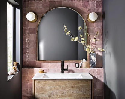 Moen Doux Matte Black Motionsense Wave Touchless Single Handle Bathroom Sink Faucet, S6910EWBL