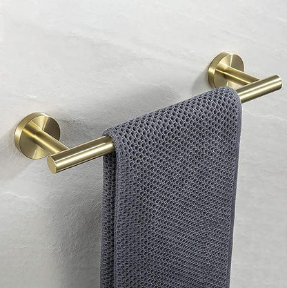 SEIDO 12 Inch Towel Bar for Bathroom Wall, 304 Stainless Steel Brushed Gold Hand Towel Holder, 9.6" Usable Length, Rustproof Anti-Rotation Towel Rack, Wall Mounted Towel Rod for Lavatory, Kitchen, RV