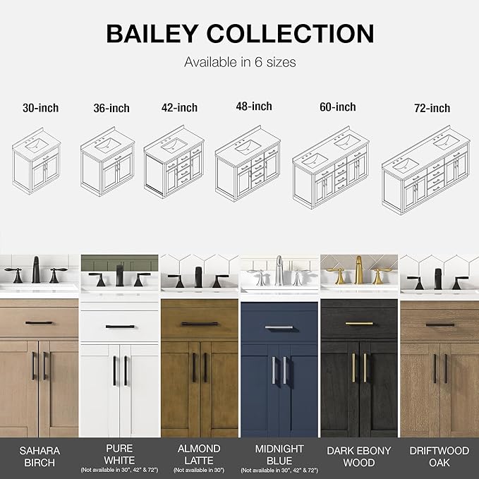 OVE Decors Bailey 60 in. Double Sink Freestanding Midnight Blue Bathroom Vanity with White Quartz Top, Matching Backsplash and Power Bar