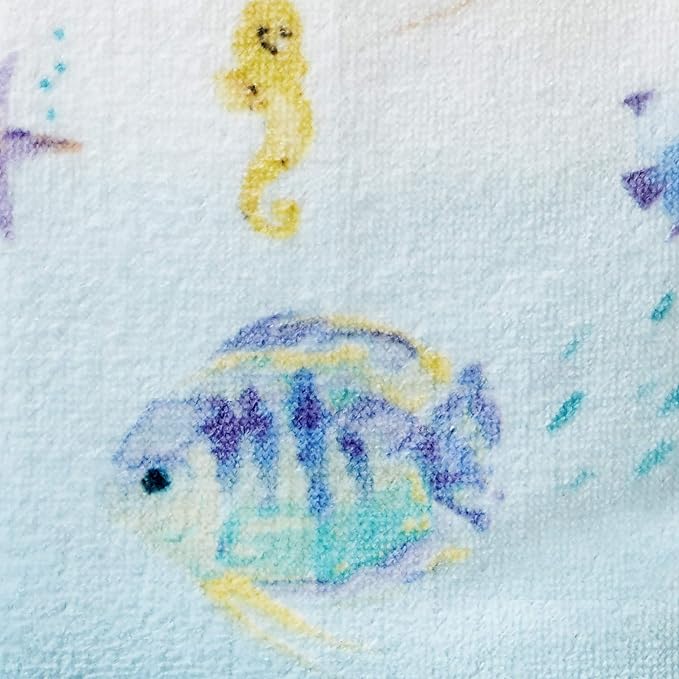 SKL Home Ocean Watercolor Hand Towel, Multi (2-Pack), 16 x 26 | Soft, printed velour. For use in the bathroom, kitchen or bar. Great for Airbnb, beach homes, coastal décor.